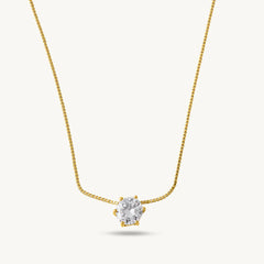 Round Solitaire Necklace